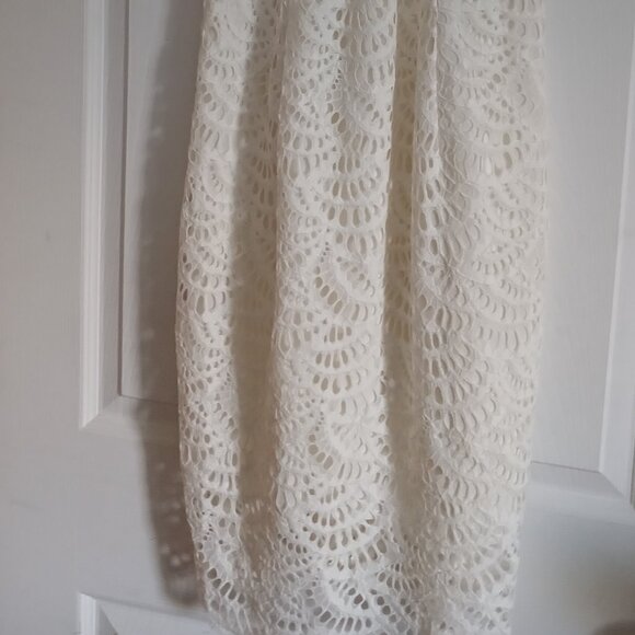 Lilly Pulitzer Dress Off White Midi Lace Size 6 - Picture 10 of 11